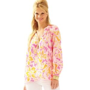 Lilly Pulitzer Elsa Top, XS, NWT, Ooh La La Print